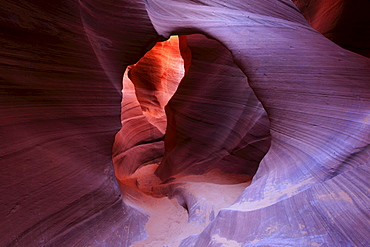 Antelope canyon, sandstone slot canyon formed by wind and water, lower antelope canyon, page, arizona, usa