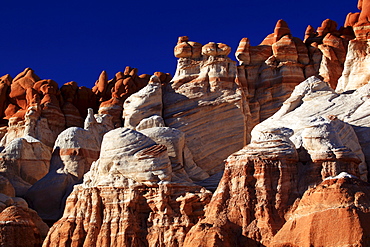 Blue canyon, limestone and sandstone formed by wind and water, arizona, usa