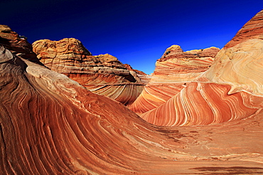 Coyote buttes north, the wave, sandstone formed by wind and water, paria wilderness area, arizona, usa