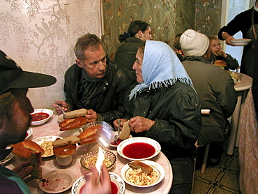 Russia - soup kitchen run by mother teresas sisters of charity for the poor and elderly, yuzhno sakhalinsk, sakhalin island, russian far east