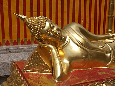 Thailand reclining buddha, wat phra that doi suthep buddhist temple, chiang mai