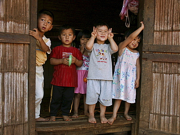 Thailand kachin children at at ban mai samaki