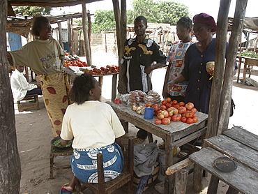 Zambia small shop at mongu market