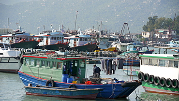 HONG KONG Cheung Chau Island. Fishing boats. photo by Sean Sprague