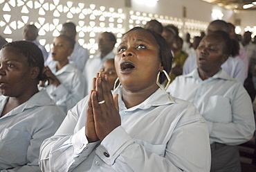 TANZANIA The Roman Catholic Parish of Buza, Dar es Salaam. Sunday mass. The choir. photograph by Sean Sprague