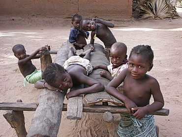 Gambia children of kabekel village, birkama