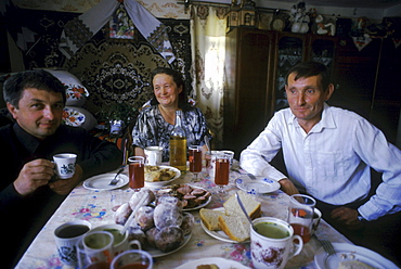 Family at dinner, zolochov, ukraine