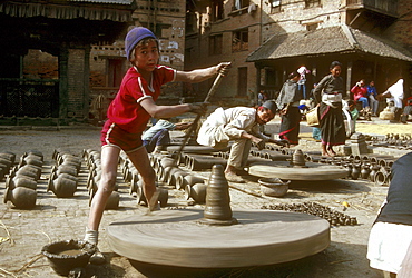 Nepal potters square baktapur