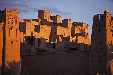 Morocco the kasbah of ait ben hadou, atlas.