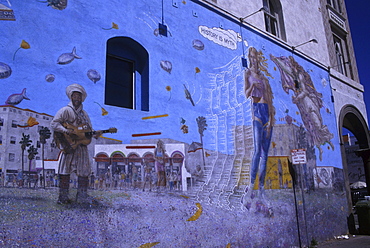 Mural at venice beach, los angeles, california.