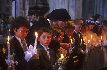 Ukraine children at 1st communion st. Michaels greco catholic church