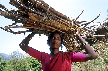 India - slavery paliyar triabl woman working as bonded laborer