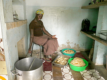 UGANDA St Monica's Tailoring Centre, Gulu. Catering division, making chapatties. PHOTO by Sean Sprague