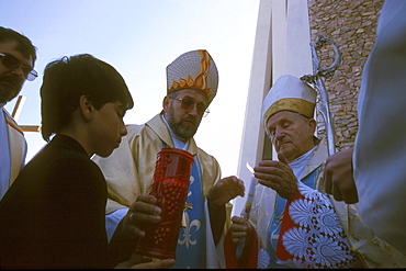 Russia - rleigion - christianity ceremony for gulag victims during consecration of new catholic czathedral irkutsk