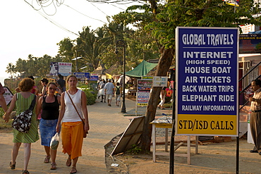 India signs attracting foreign tourists. Varkala beach resort, kerala.