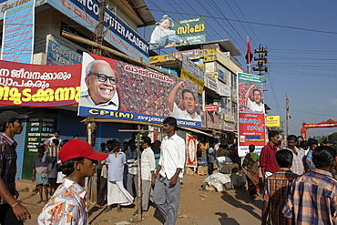 India billboards for communist party of india, marxist, kerala.