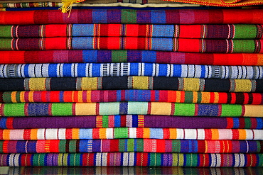 Guatemala detail of hand woven fabrics in a shop, santa catarina palopo, on lake atitlan