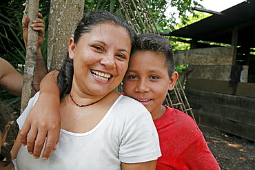 Guatemala santa rita village of returnees, in peten. community fled guatemala during violence of 1980s in times of peace have returned to settle in jungle lowlands. Neli herrera cristian