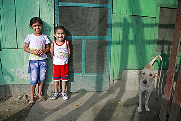 Honduras children. slum barrio of chamelecon, pedro sula