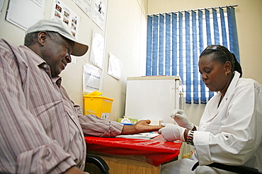 Namibia aids testing. bernard nordkamp (youth) center, katatura, a black township of windhoek, dating from apartheid