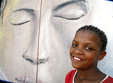 Namibia child at bernard nordkamp (youth) center, katatura, a black township of windhoek, dating from apartheid