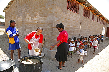 Namibia soup kitchen by catholic aids action, to feed poor children, many of whom aids orphans, at their centre in rehobeth