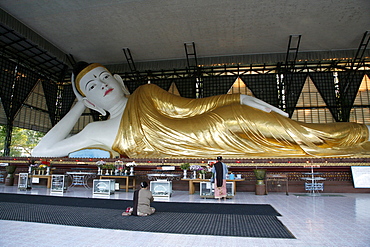 Myanmar reclining buddha, built by japanese after world ii, myitkyina, a largely kachin community in north burma near chinese border 