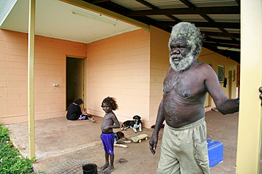 Australia. Older aborigine man, aborigine community of , or beswick, arnemland, northern territory. 2007