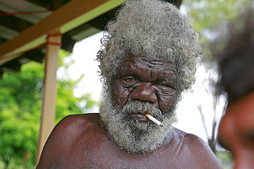 Australia. Older aborigine man, aborigine community of , or beswick, arnemland, northern territory. 2007