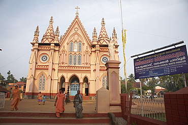 India kottakavu church, one of the eight founded by thomas, showing the new church, completed in 1938, in gothic style. In the footsteps of saint thomas: visiting the eight churches founded by the apostle in kerala after he arrived in 52 ad. photo (c) sean spragu