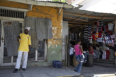 Jamaica. Shops in downtown montego bay