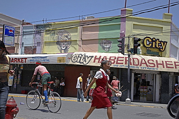 Jamaica. Shops in downtown montego bay