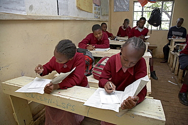 Kenya. Primary school children of christ the king catholic school, kibera, a slum of nairobi