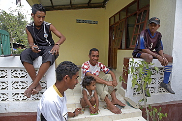 East timor. Adolescent boys of aileu