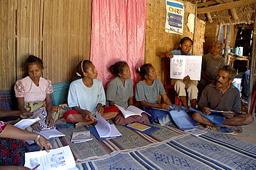 East timor. Adult literacy class, fatumerita, aileu district