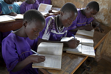 Uganda the kyayaaye roman catholic primary school in kayunga district. children in class