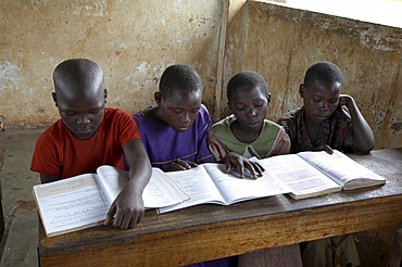 Uganda the kyayaaye roman catholic primary school in kayunga district. children in class