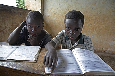 Uganda the kyayaaye roman catholic primary school in kayunga district. children in class