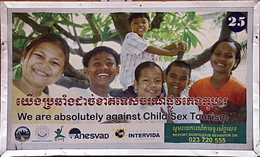 Cambodia anti child prostitution poster