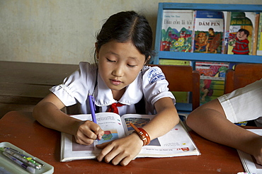 Vietnam hoa binh primary school in vinh long province