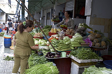 Vietnam vegetable market in saigon