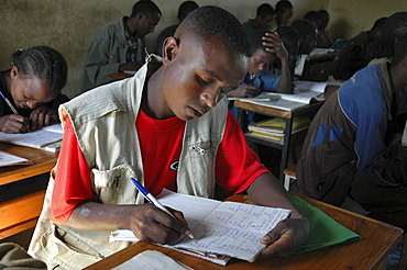 Education, ethiopia. A rural elementary school run by the catholic church in the village of grabafila