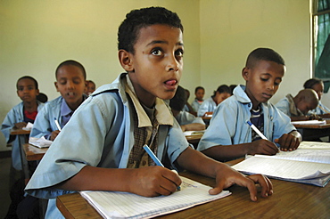 Education, ethiopia. Elementary school at meki