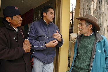 Colombia social worker visits slum dwellers, altos de cazuca, bogota