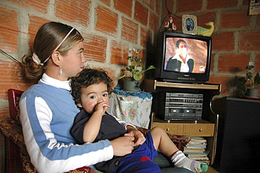 Colombia children of of altos de cazuca, bogota