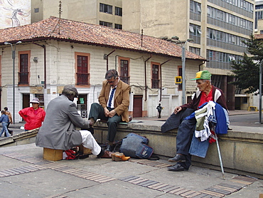 Colombia sunday in la candelaria, bogota, when the streets are closed to motor traffic and opened for cyclists until 2 pm