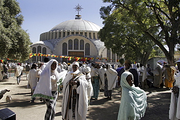 Ethiopia the maryam feast, feast of mary, at axum. Exterior of the church of saint mary of zion