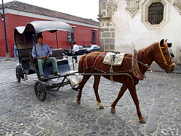 Guatemala horse and cart, antigua