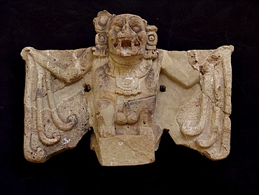 Honduras stone head at copan mayan ruins