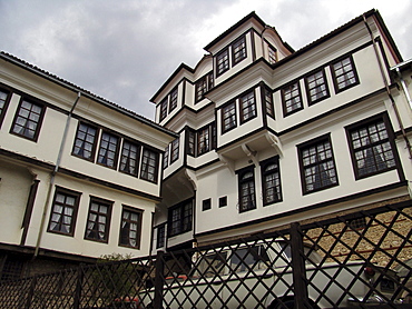 Macedonia (the former yugoslav republic of macedonia, fyrm) museum building. The town of ohrid on the shore of lake ohrid